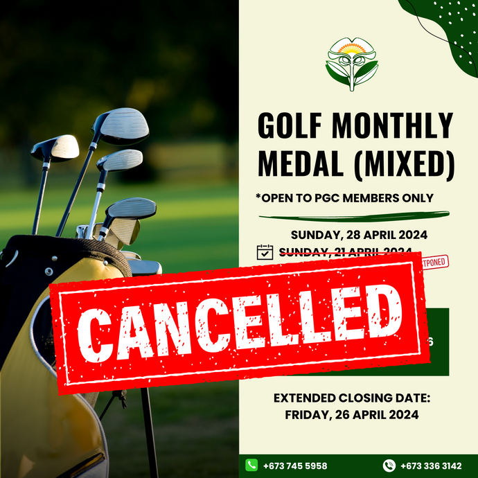 Golf Monthly Medal (Mixed) Cancelled