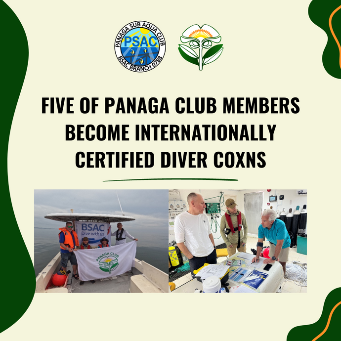 Five Of Panaga Club Members Become Internationally Certified Diver Coxns