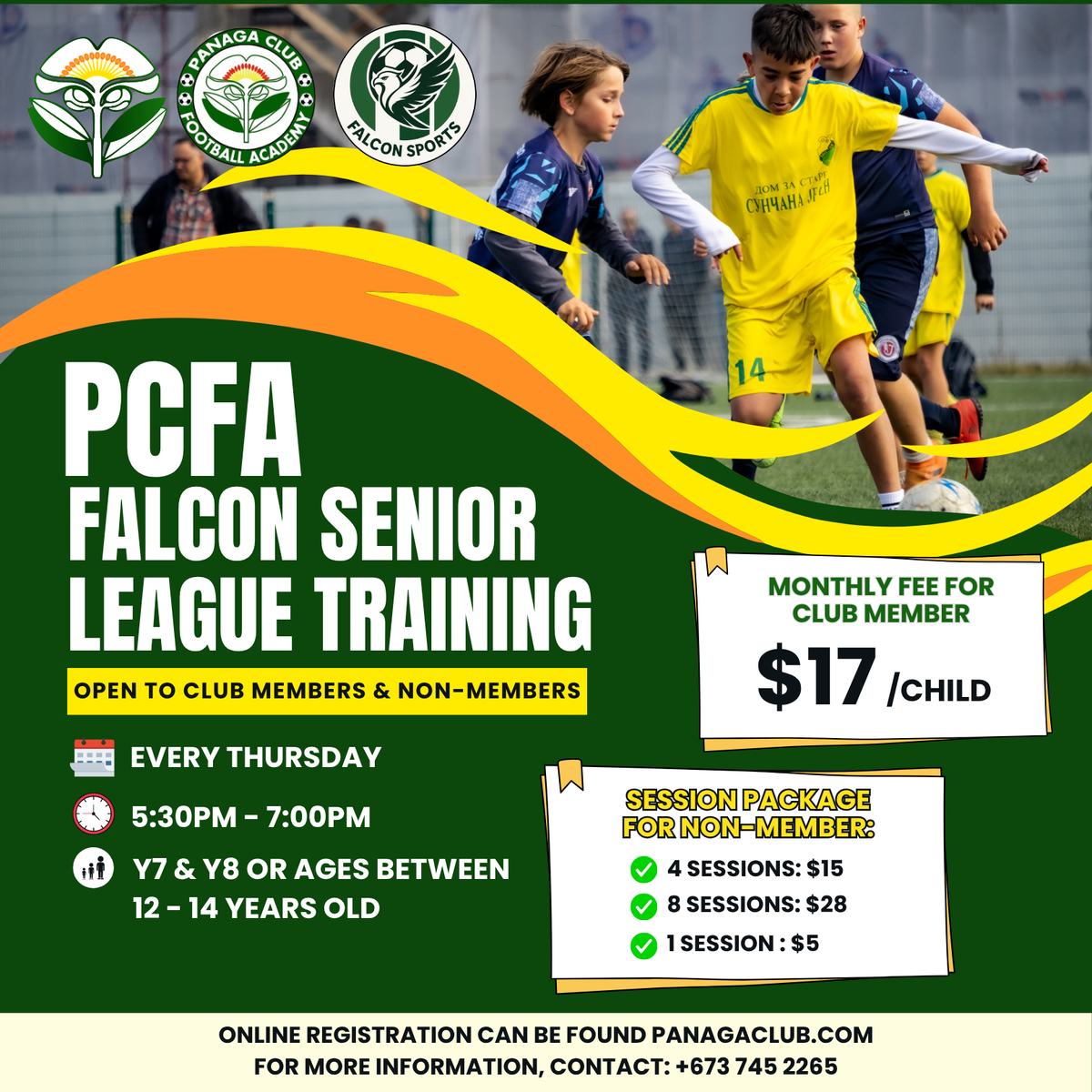 PCFA Falcon League Training – Panaga Club
