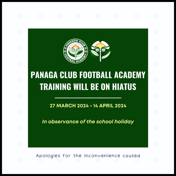 Panaga Club Football Academy Training Will Be On Hiatus