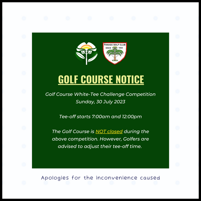 Golf Course Notice