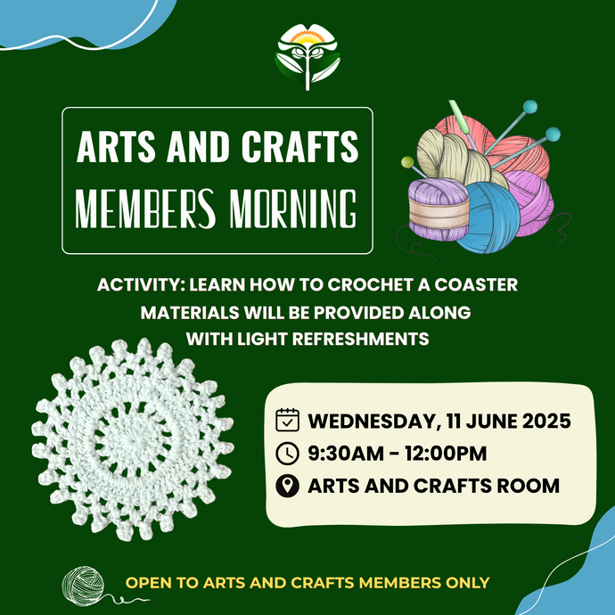 🎨 Arts & Crafts Members Morning 🧶