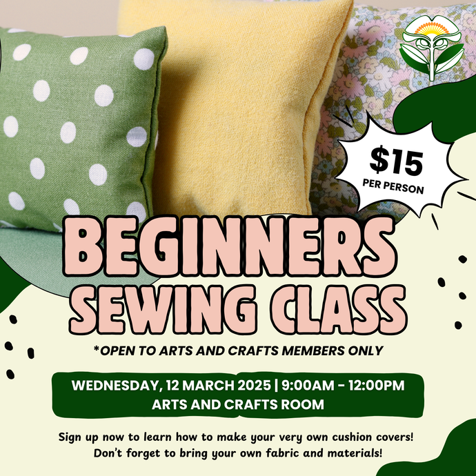 Sew Your First Cushion Cover: A Beginner's Sewing Class
