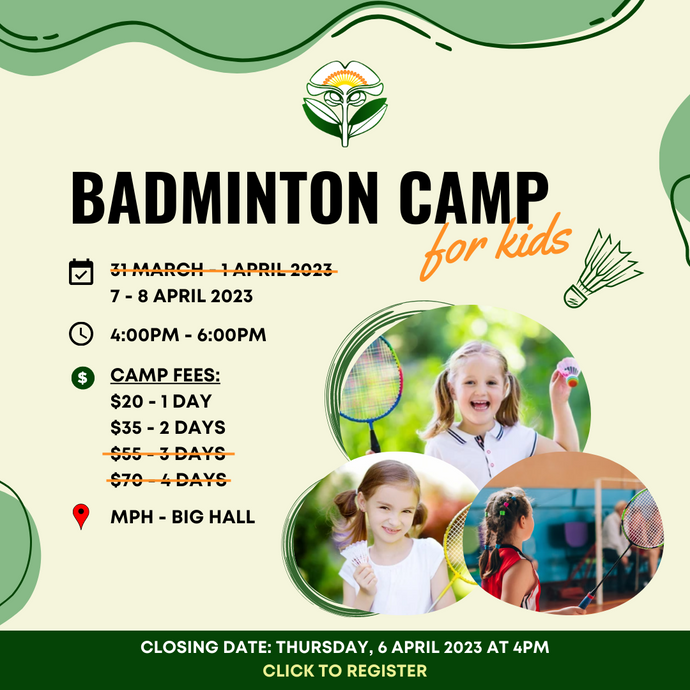 Badminton Camp for Kids Extended!