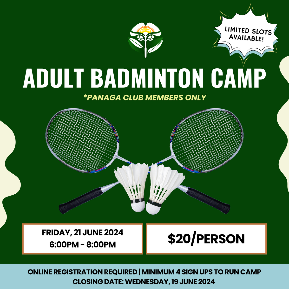 Adult Badminton Camp – Panaga Club