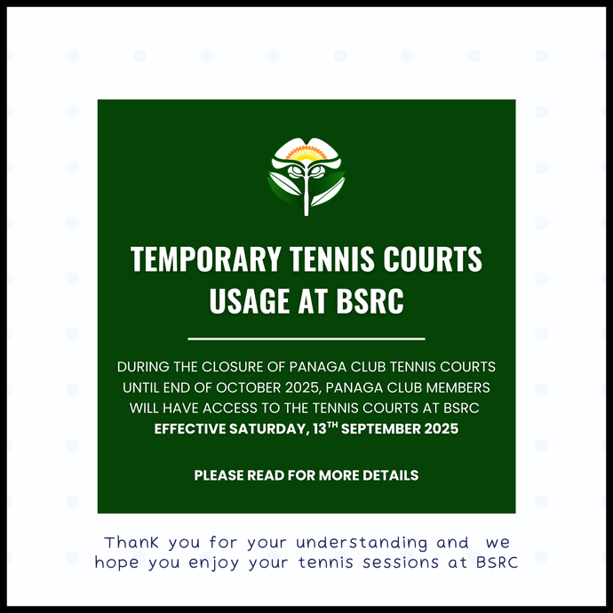 Temporary Tennis Courts Usage at BSRC