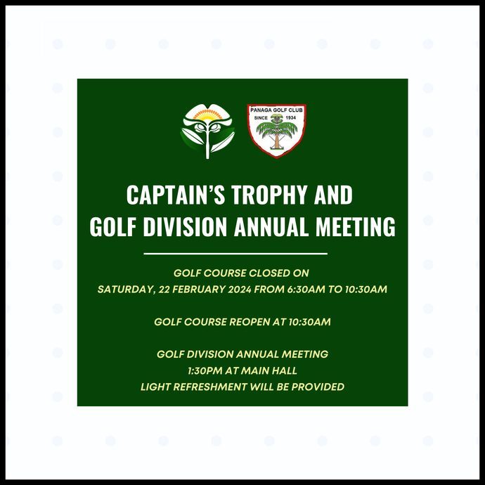 Captain's Trophy and Golf Division Annual Meeting