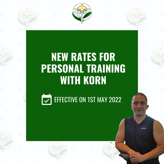 New Rates for Personal Training with Korn