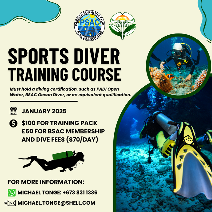 🌊 Dive Deeper with Panaga Sub Aqua Club: Sports Diver Training Course – January 2025! 🐠