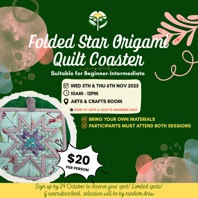 Folded Star Origami Quilt Coaster