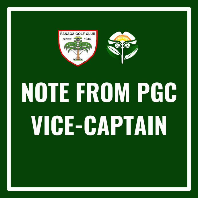 A Note From the PGC Vice-Captain