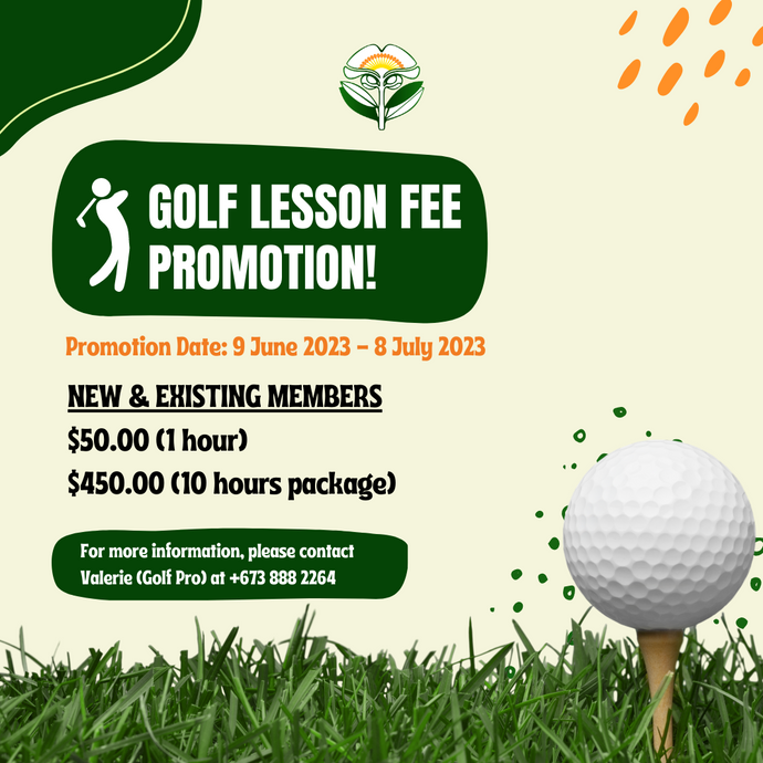 Golf Lesson Fee Promotion