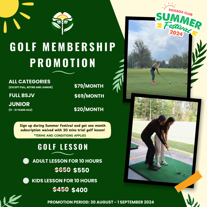 Summer Festival Golf Membership and Golf Lesson Promotion