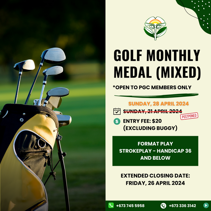 April Golf Monthly Medal (Mixed) Postponed
