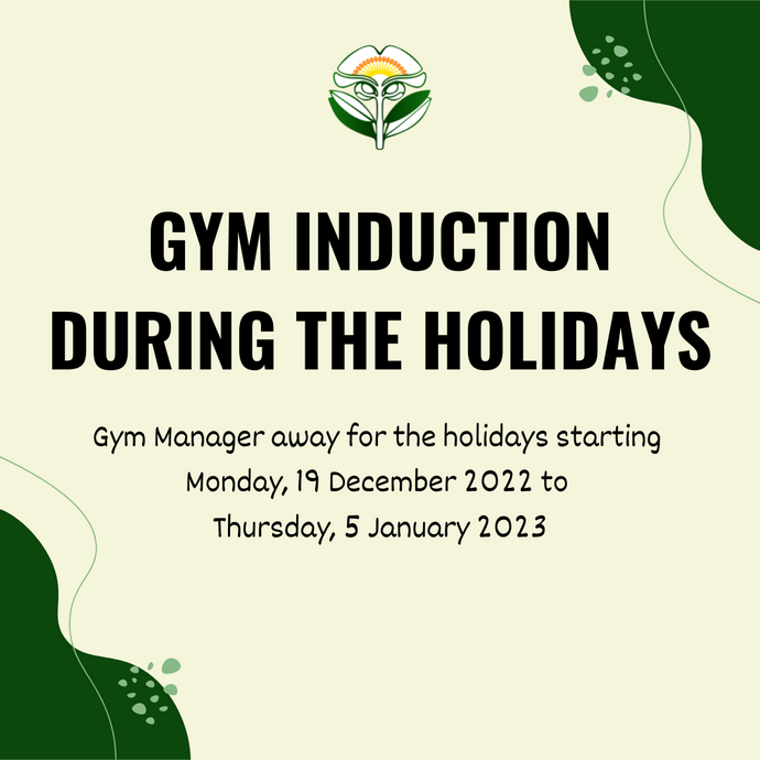 Gym Induction During The Holidays