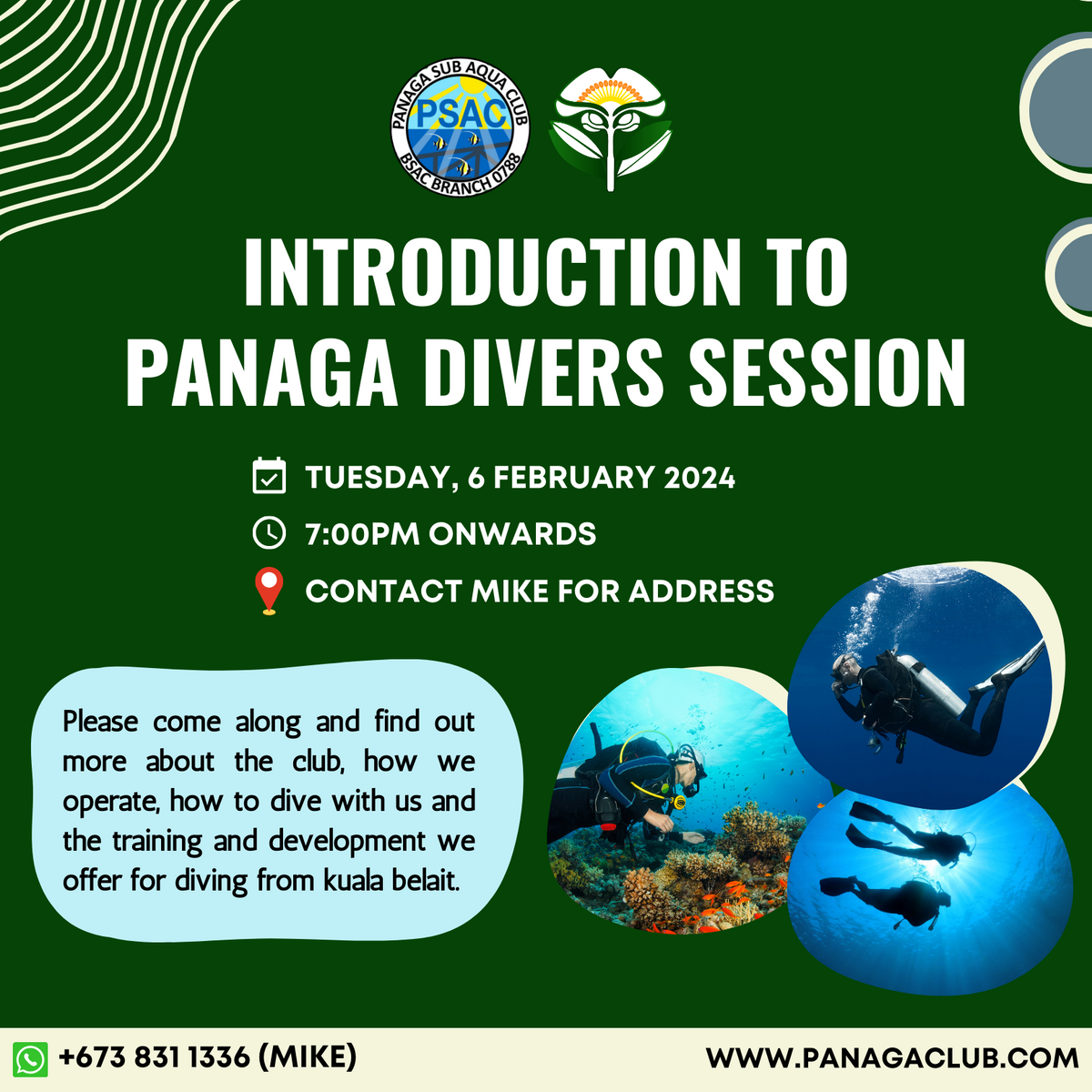 Introduction To Panaga Divers Session – Panaga Club