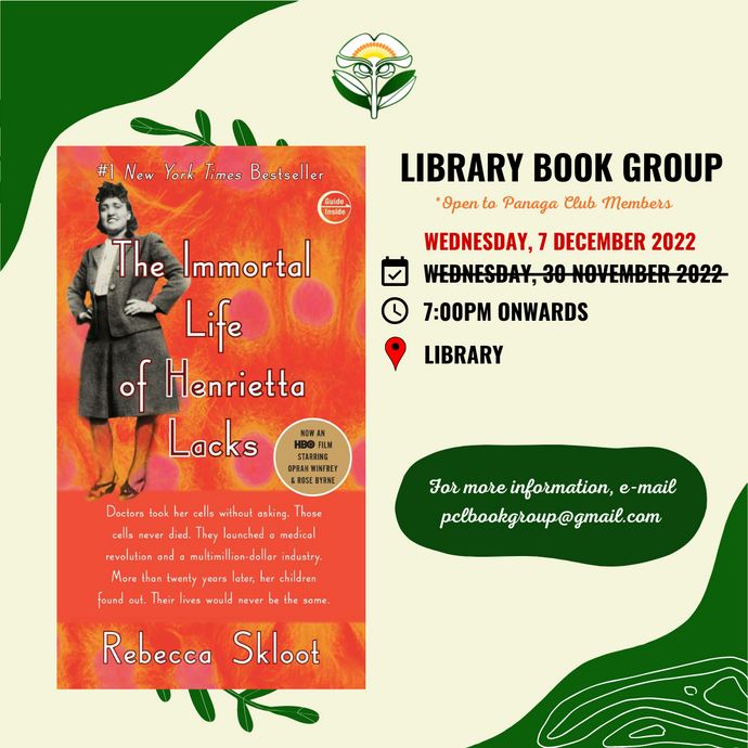 Library Book Group - The Immortal Life of Henrietta Lacks