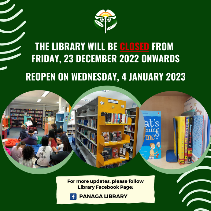 Library Closed From Friday, 23 December 2022 Onwards