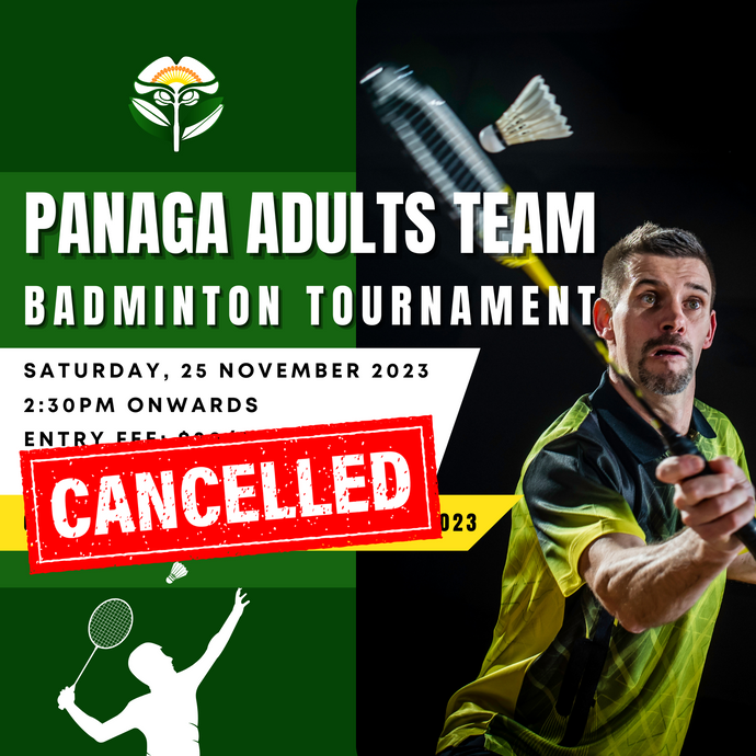 Panaga Adults Team Badminton Tournament Cancelled