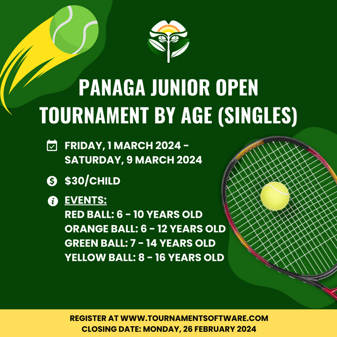 Panaga Junior Open Tournament By Age (Singles)