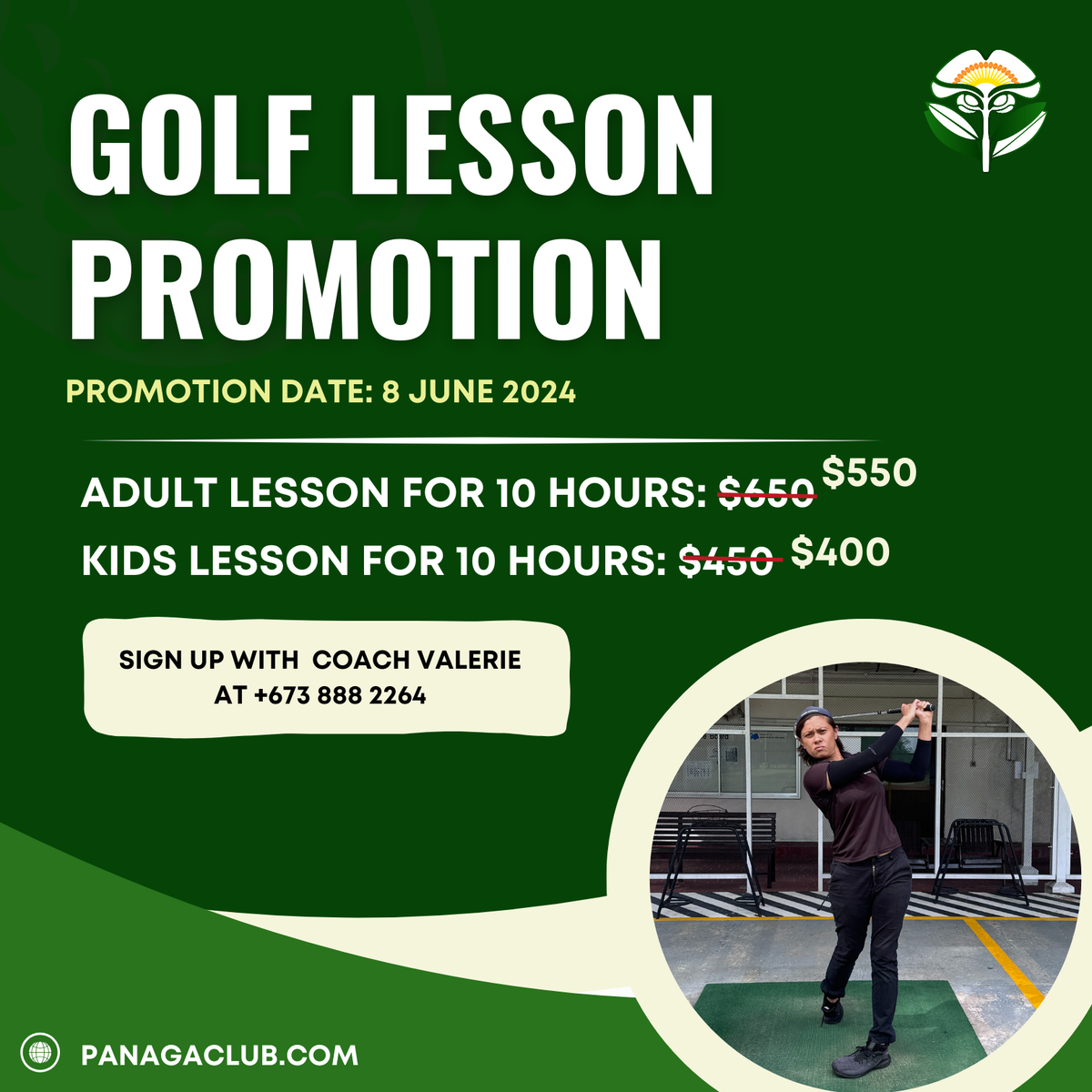 Golf Lesson Promotion – Panaga Club