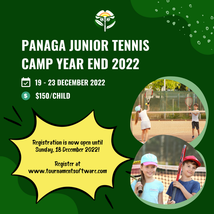 Panaga Junior Tennis Camp Year End 2022