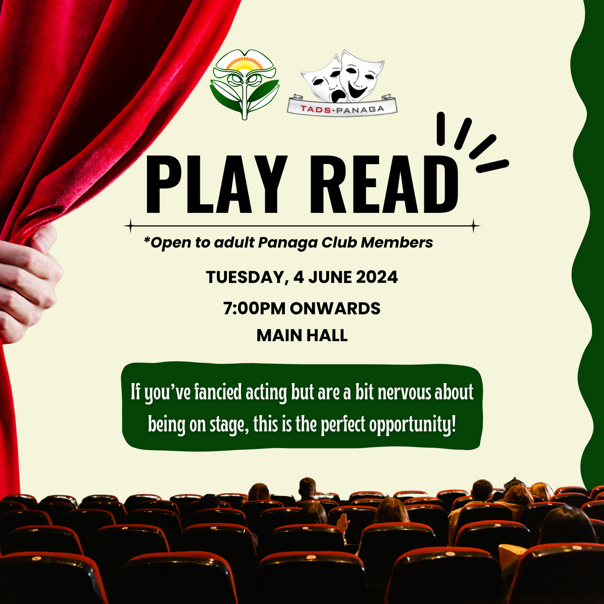 TAD's Play Read – Panaga Club