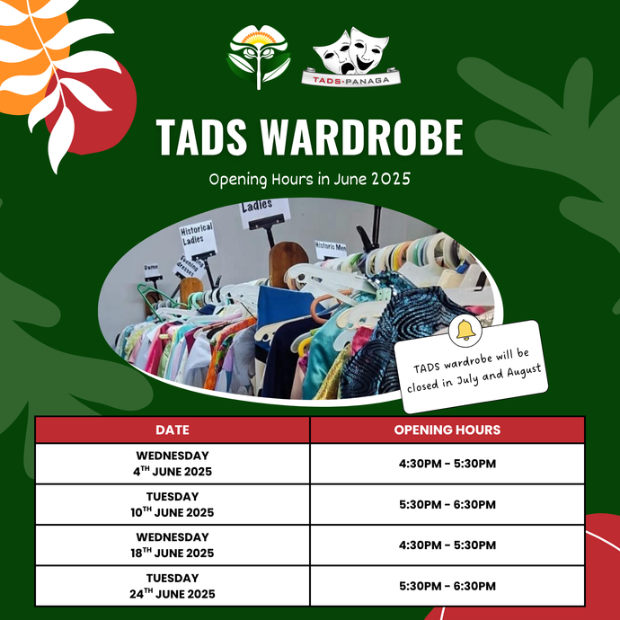 TADS Wardrobe Opening Hours in June 2025