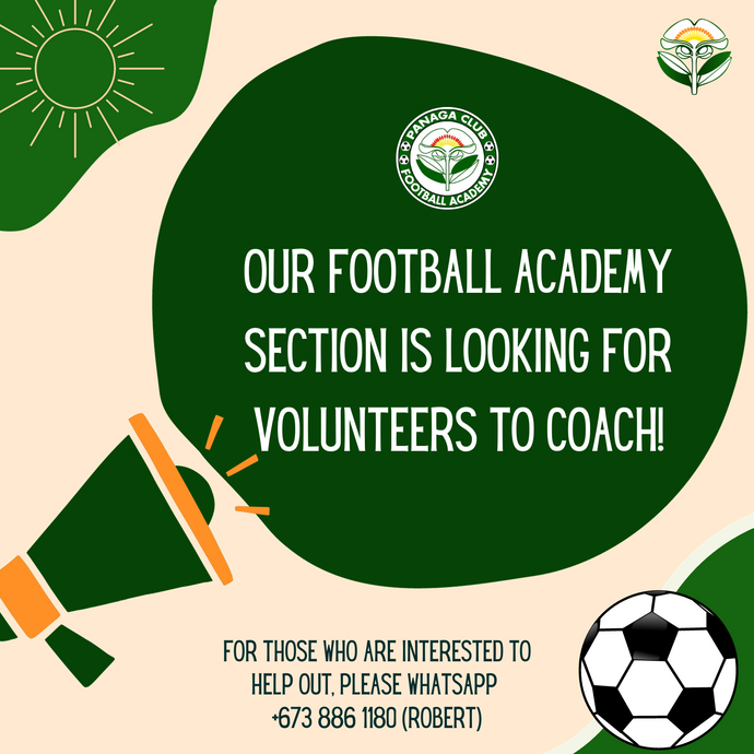 Football Academy Section Is Looking For Volunteers To Coach
