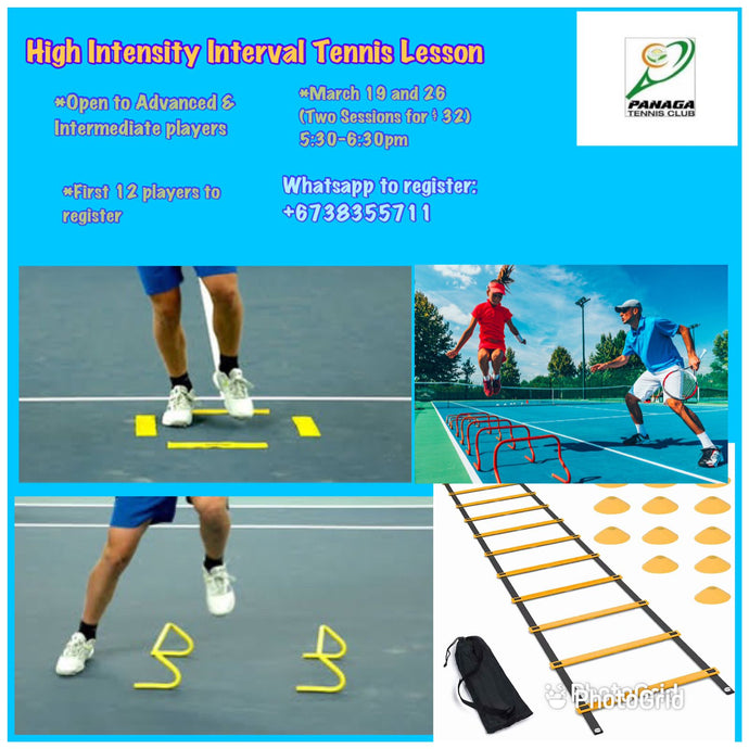 Adult High Intensity Interval Tennis Lesson