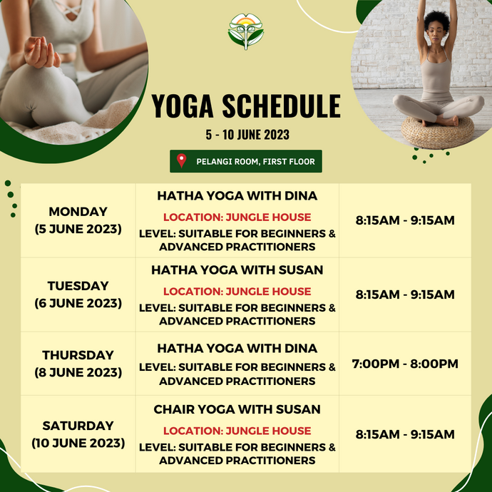 Yoga Schedule 5 - 10 June 2023