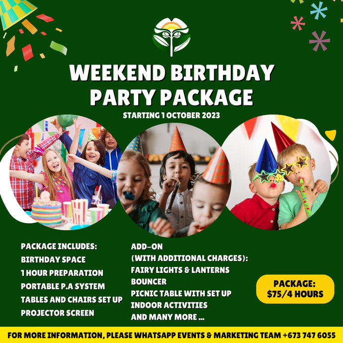 Weekend Birthday Party Package