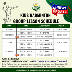 Kids Badminton Group Lessons